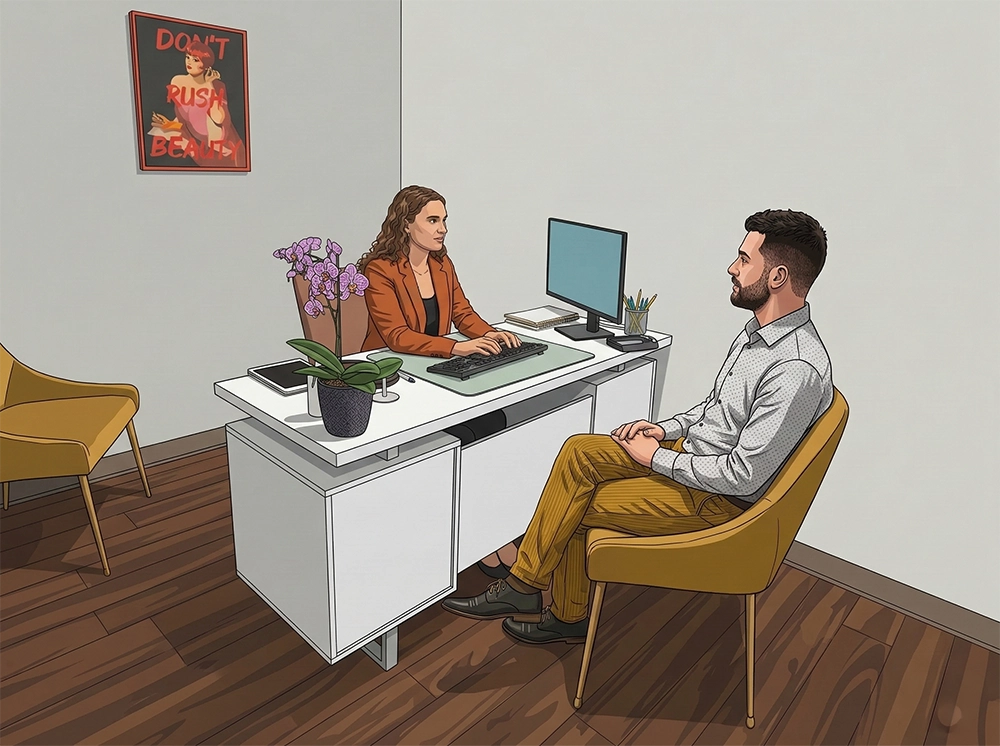 Clinical checklist and timeline board representing alcohol detox monitoring